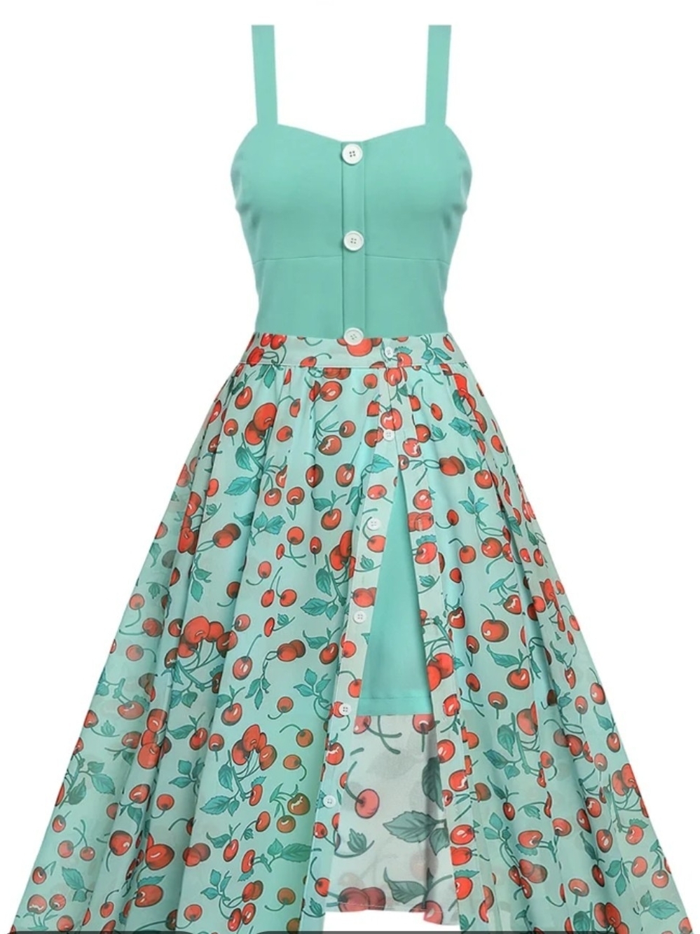 Retro Stage Romper With Detachable Skirt